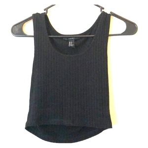 Ribbed black crop top